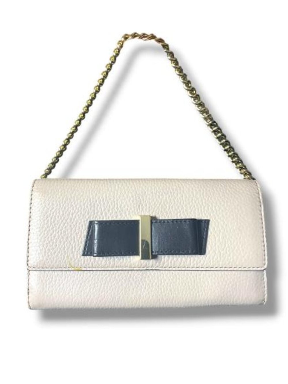 KATE SPADE MILOU PARCHMENT DRIVE WOMENS WALLET.WLRU2541 LIGHT CREAM/ BLACK